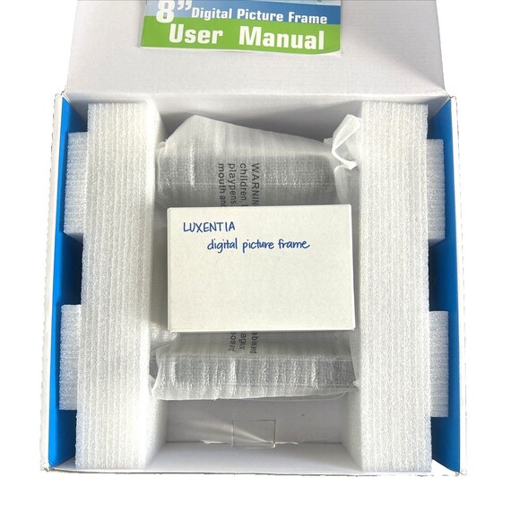 LUXENTIA 8" DIGITAL PICTURE FRAME PHOTOS DPF080WL NEW - Picture 8 of 8
